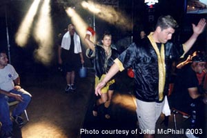 Trish entering the ring.